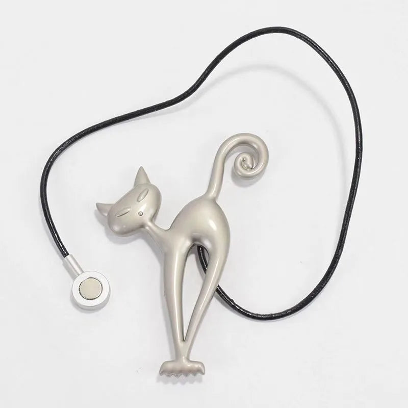 🏠 Embrasse de Rideau Magnétique – Motif Chat & Chien, Style Européen