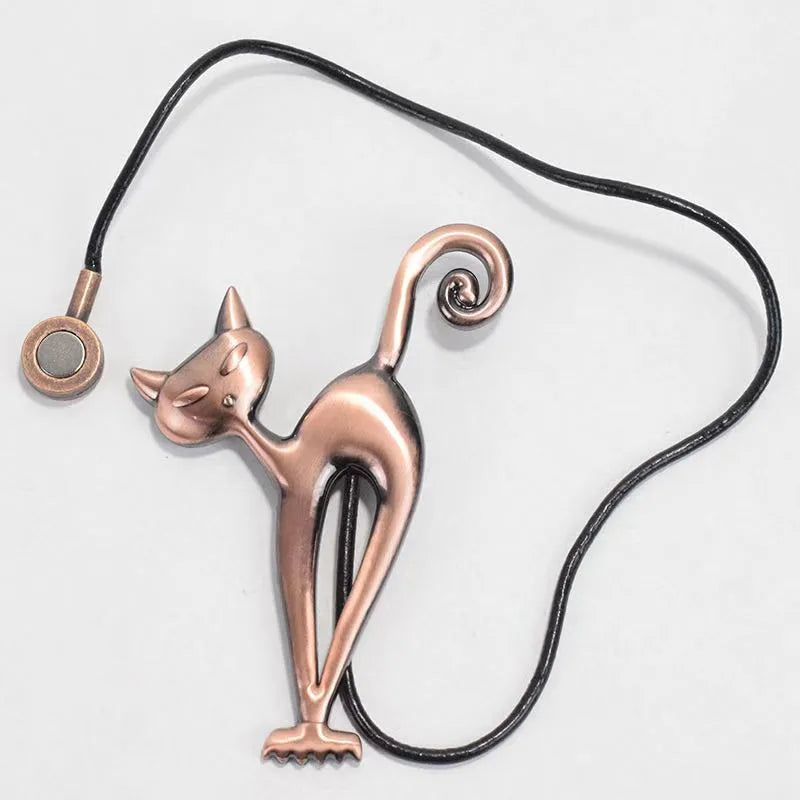 🏠 Embrasse de Rideau Magnétique – Motif Chat & Chien, Style Européen