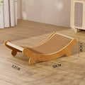 🐱 Hamac pour chat avec grattoir intégré en bois naturel – Confort & design élégant