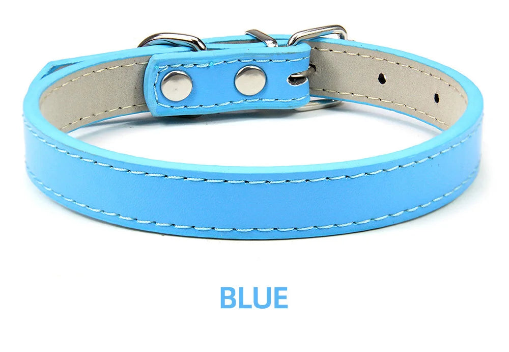 🐱🐶 Collier cuir souple ajustable pour chien & chat – Sécurité & confort toutes tailles