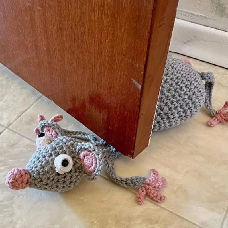🏠 Cale-porte décoratif au crochet fait main – Grenouille, souris ou chiot