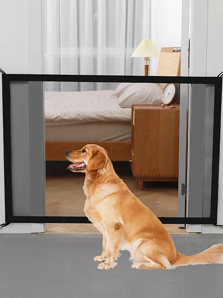 Barrière de Sécurité Pliable pour Chien – Filet Respirant- vue protection entrée chambre a coucher parents