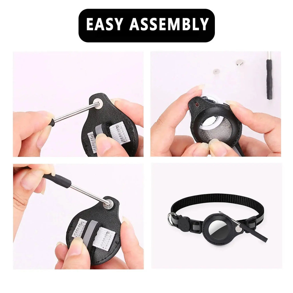 🐱 Collier AirTag chat avec bandes réfléchissantes détachables