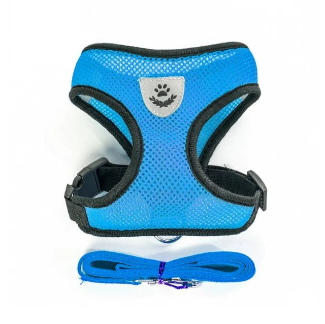 🐱🐶 Harnais réfléchissant pour chien & chat – Gilet respirant réglable avec laisse incluse