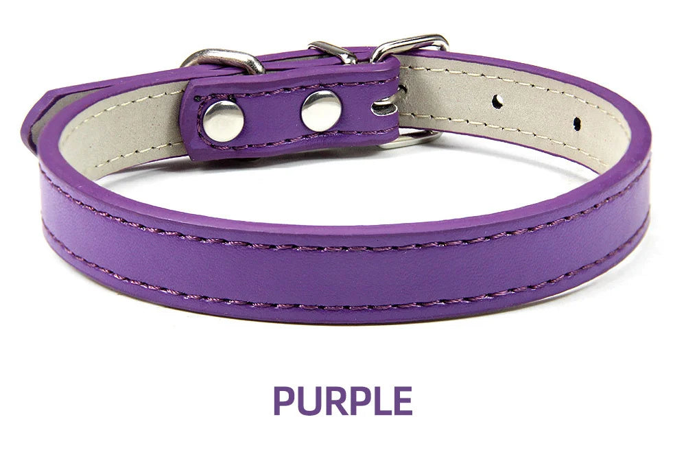 🐱🐶 Collier cuir souple ajustable pour chien & chat – Sécurité & confort toutes tailles
