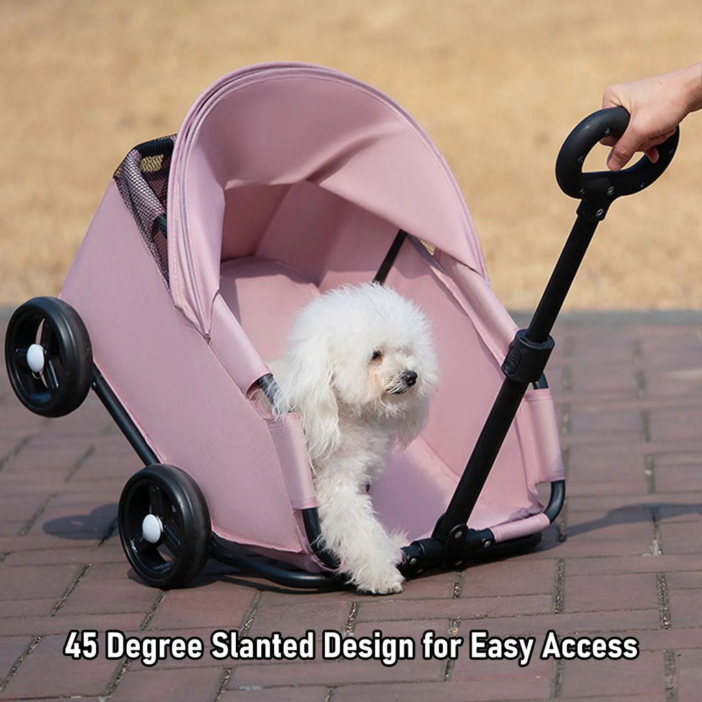 Poussette multifonctionnelle pliable pour chien et chat — auvent, 4 roues, légère