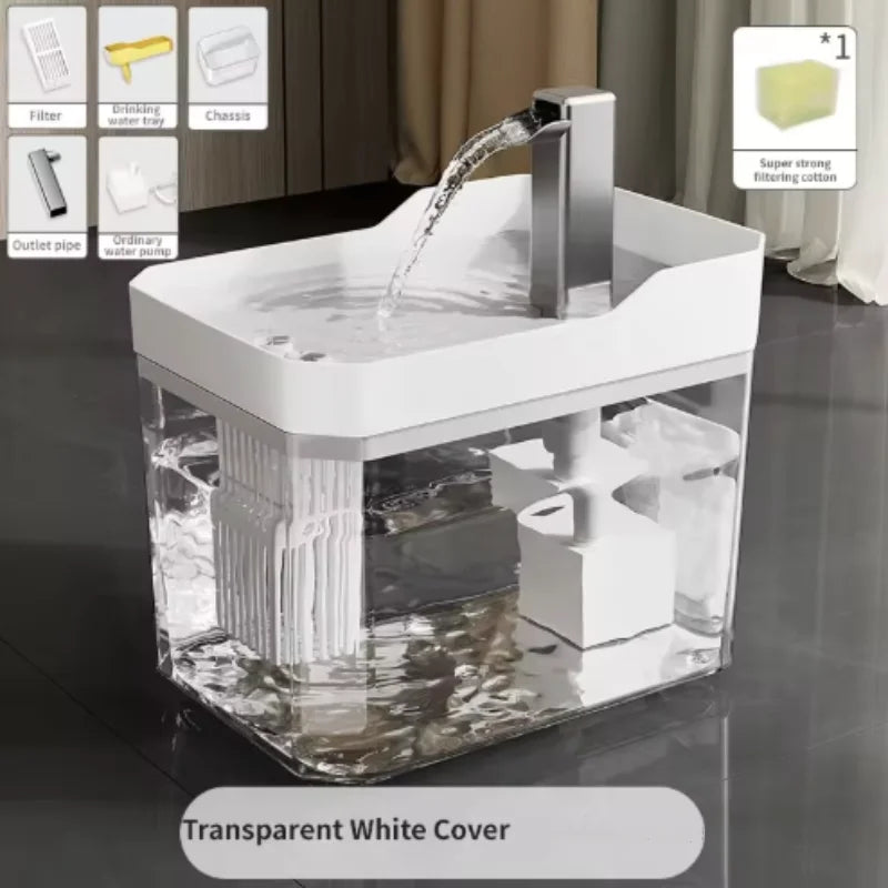 🐱 Fontaine à eau pour chat – Circulation continue, batterie rechargeable USB