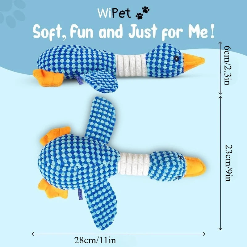 🐱🐶 Jouet peluche couinant pour chien & chat – Oie rigolote, nettoyage des dents & anti-stress