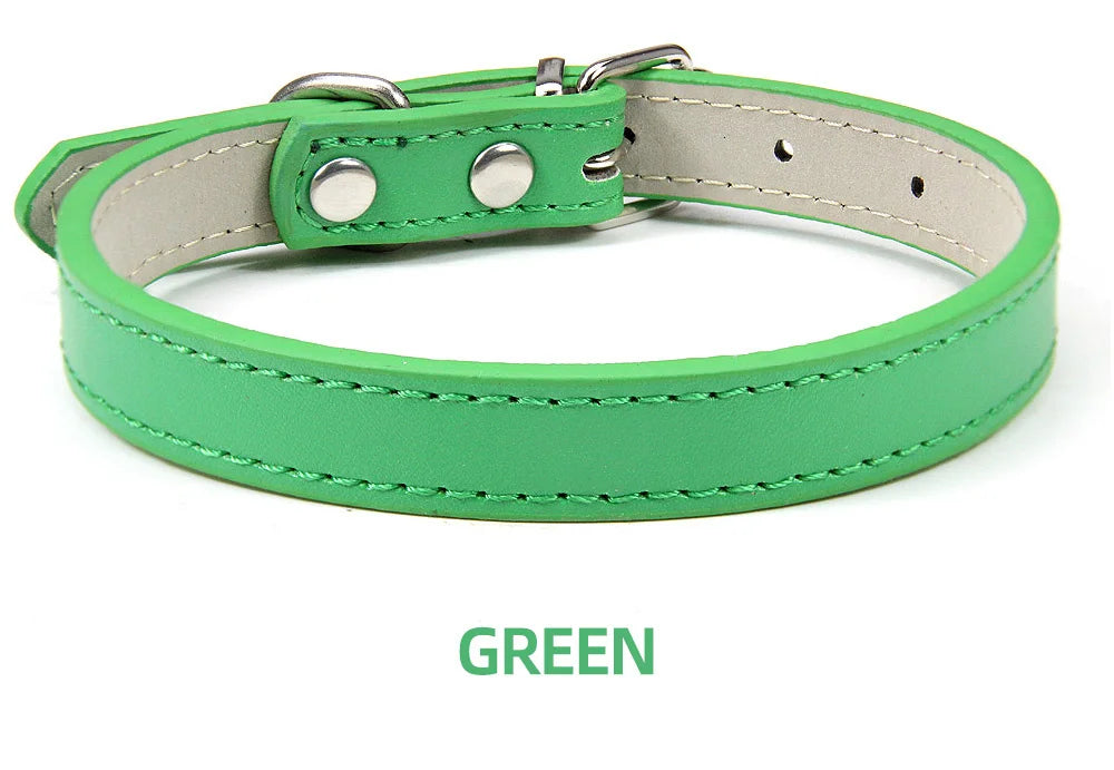 🐱🐶 Collier cuir souple ajustable pour chien & chat – Sécurité & confort toutes tailles