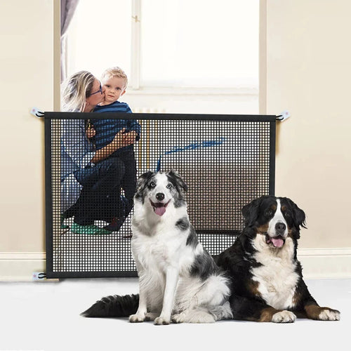 Barrière de Sécurité Pliable pour Chien – Filet Respirant- vue protection entree chambre