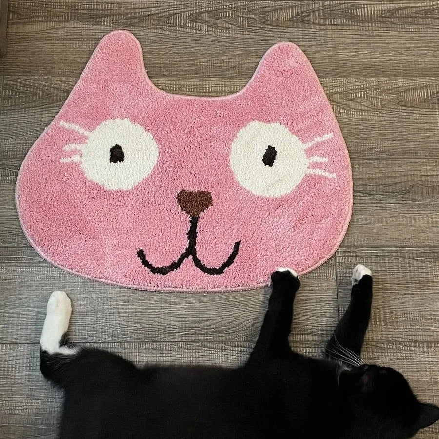 🏠 Tapis chat style persan – Absorbant, antidérapant & lavable | Déco maison