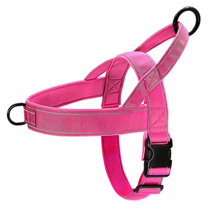 🐶 Harnais tactique anti-traction pour grand chien – Nylon 1000D, poignée & réfléchissant