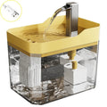 Fontaine à eau pour chat avec circulation filtrée et batterie rechargeable USB - jaune