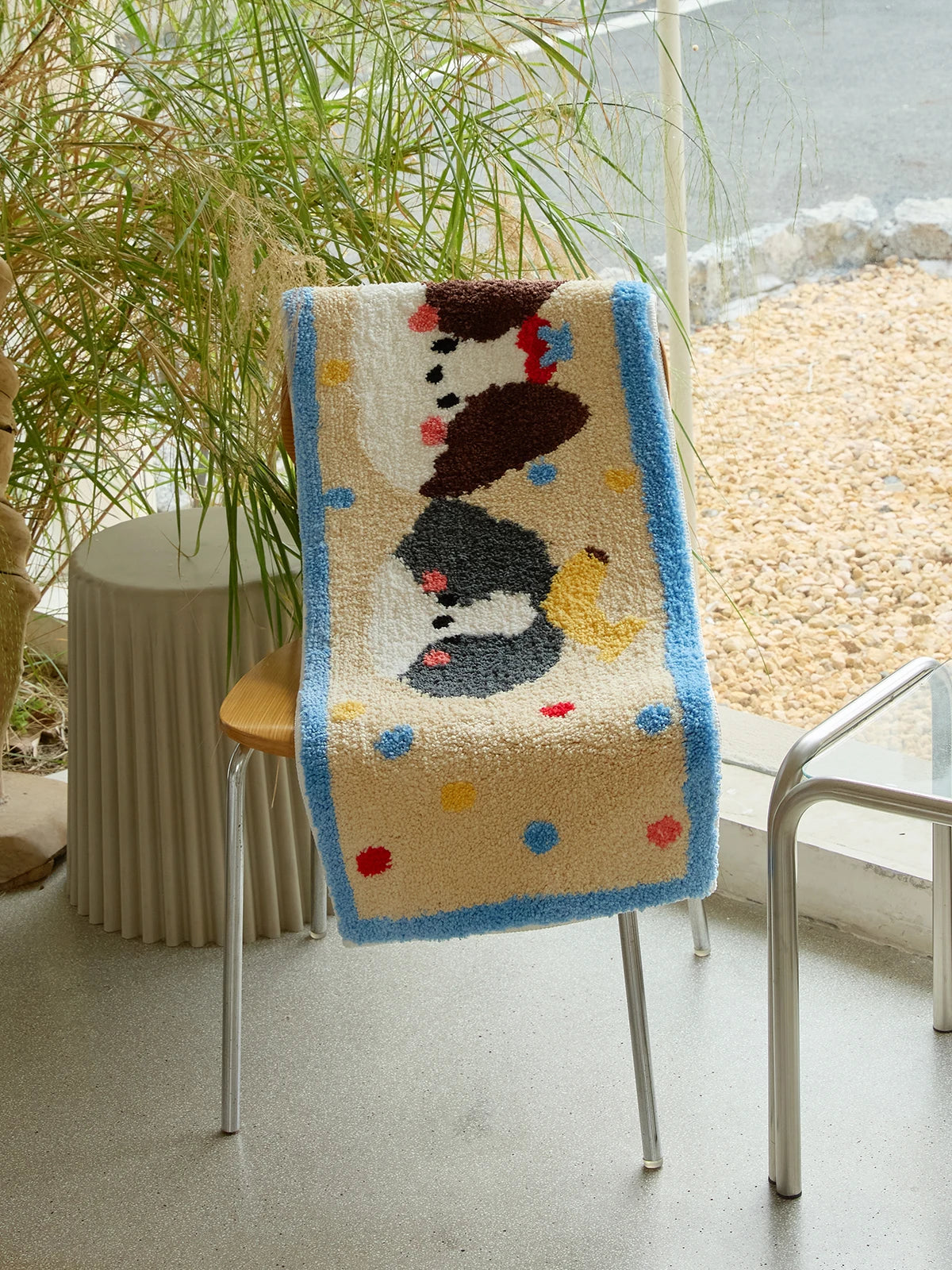 🏠 Tapis motif chat imitation cachemire – Doux, antidérapant & lavable | Déco maison