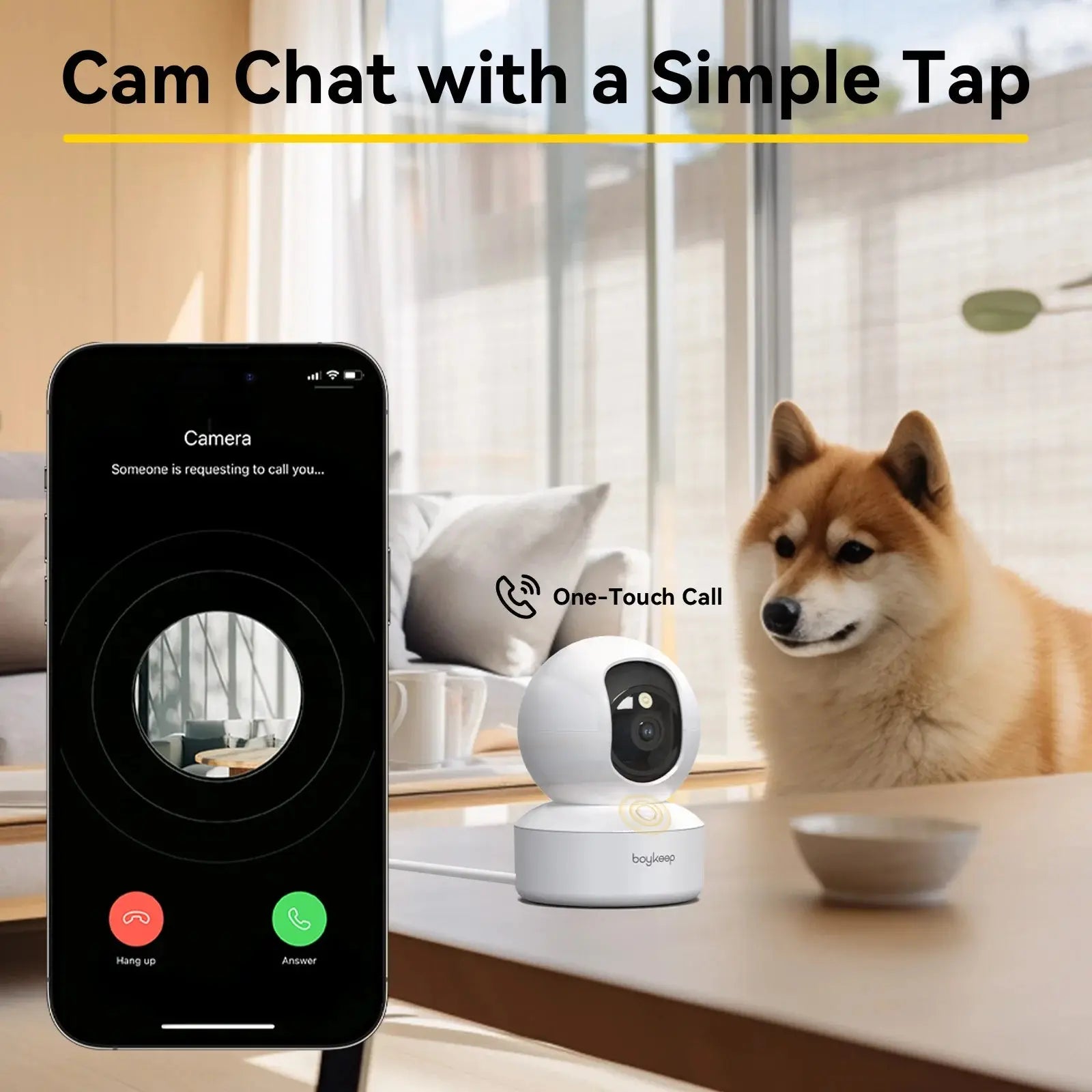 🐱🐶 Caméra WiFi 3MP Ultra HD – Surveillance intérieure, vision nocturne & rotation 360°