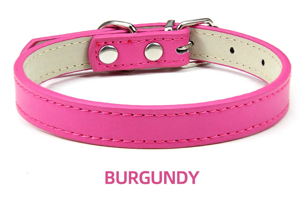 🐱🐶 Collier cuir souple ajustable pour chien & chat – Sécurité & confort toutes tailles