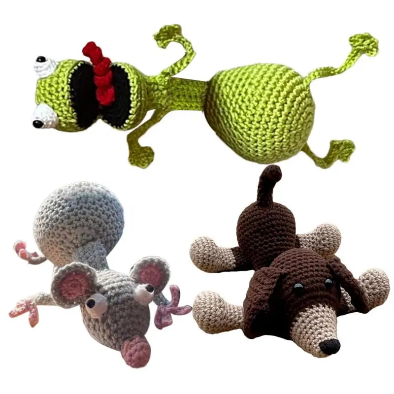 🏠 Cale-porte décoratif au crochet fait main – Grenouille, souris ou chiot
