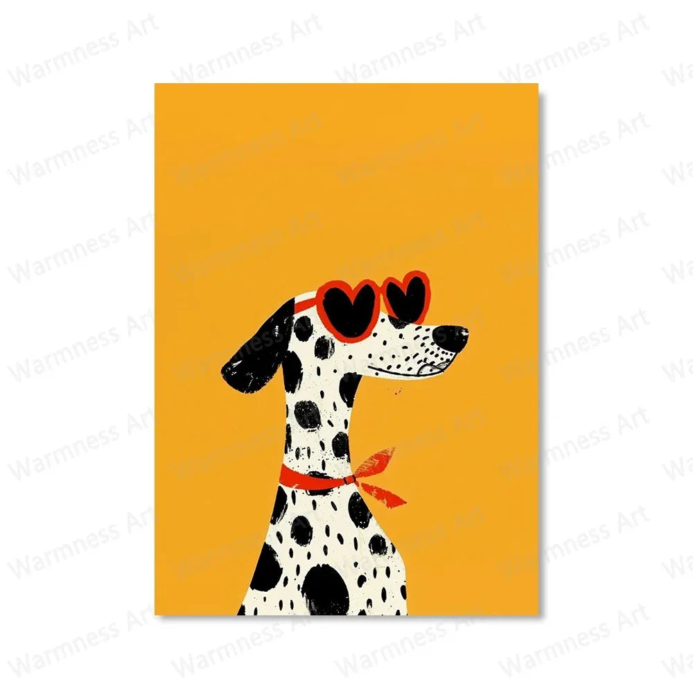🏠 Affiche canvas skateboard – chien, lion & ours | Décoration Chambre Enfant