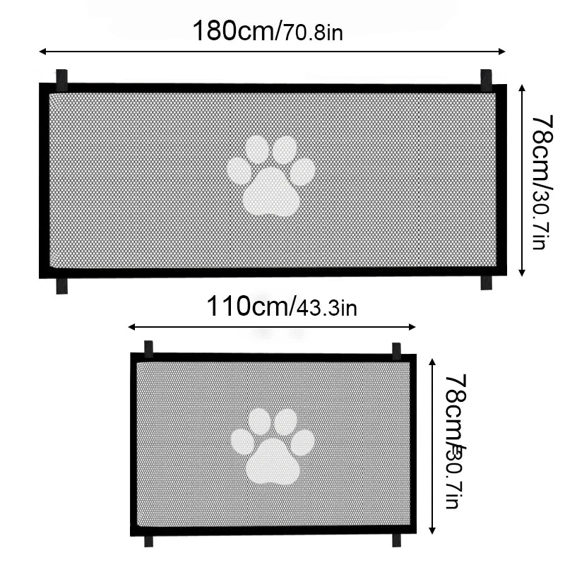🐶 Barrière de sécurité pliable en filet pour chat et chien