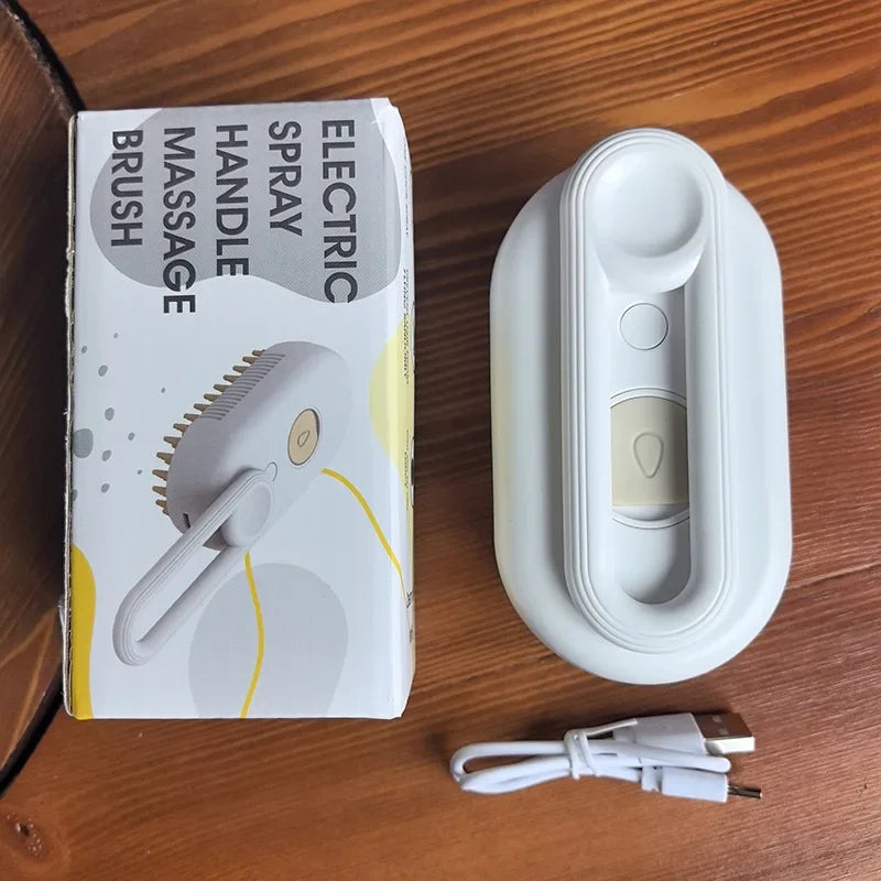 🐱🐶 Brosse vapeur 3-en-1 pour chat et chien – Démêlage, massage & nettoyage