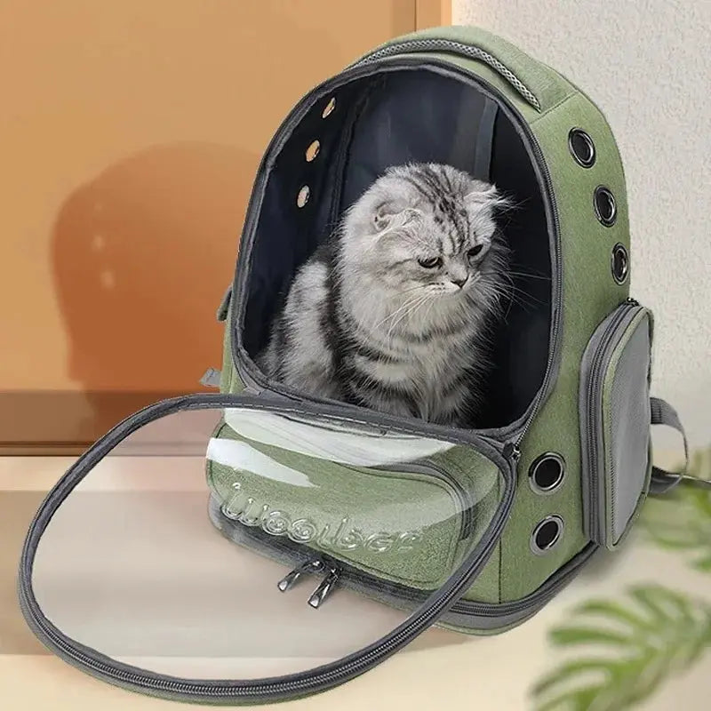 🐱 Sac à dos bulle pour chat & chien – Vue panoramique 180°, ventilation & imperméable