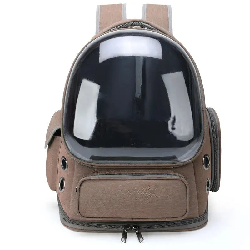 Le sac à dos bulle haut de gamme pour vos compagnons à quatre pattes marron