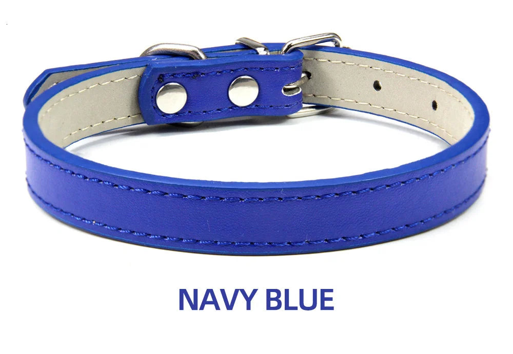 🐱🐶 Collier cuir souple ajustable pour chien & chat – Sécurité & confort toutes tailles