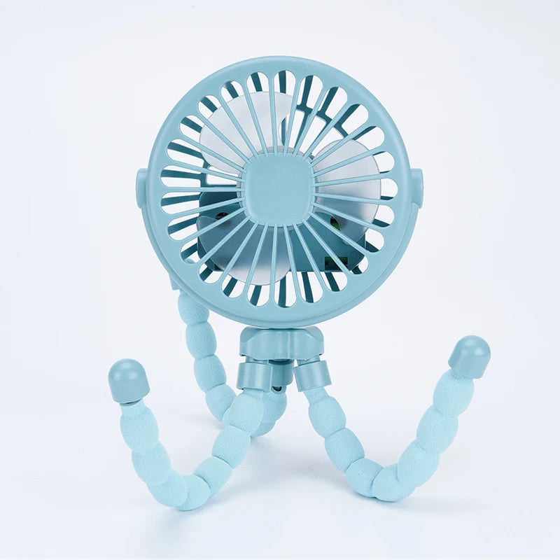 🏠 Ventilateur portable à clipser pour poussette – Mini ventilateur USB oscillant avec trépied flexible