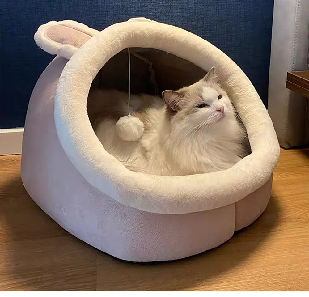 🐱 Coussin niche lavable pour chat & petit chien – Doux, chaud & confortable