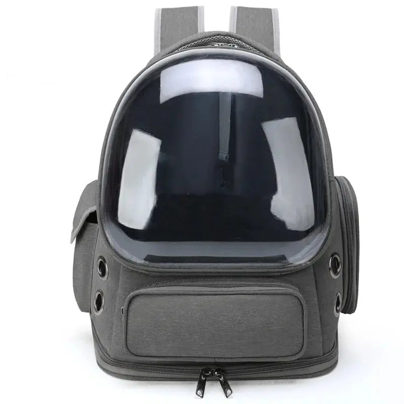 Le sac à dos bulle haut de gamme pour vos compagnons à quatre pattes. gris