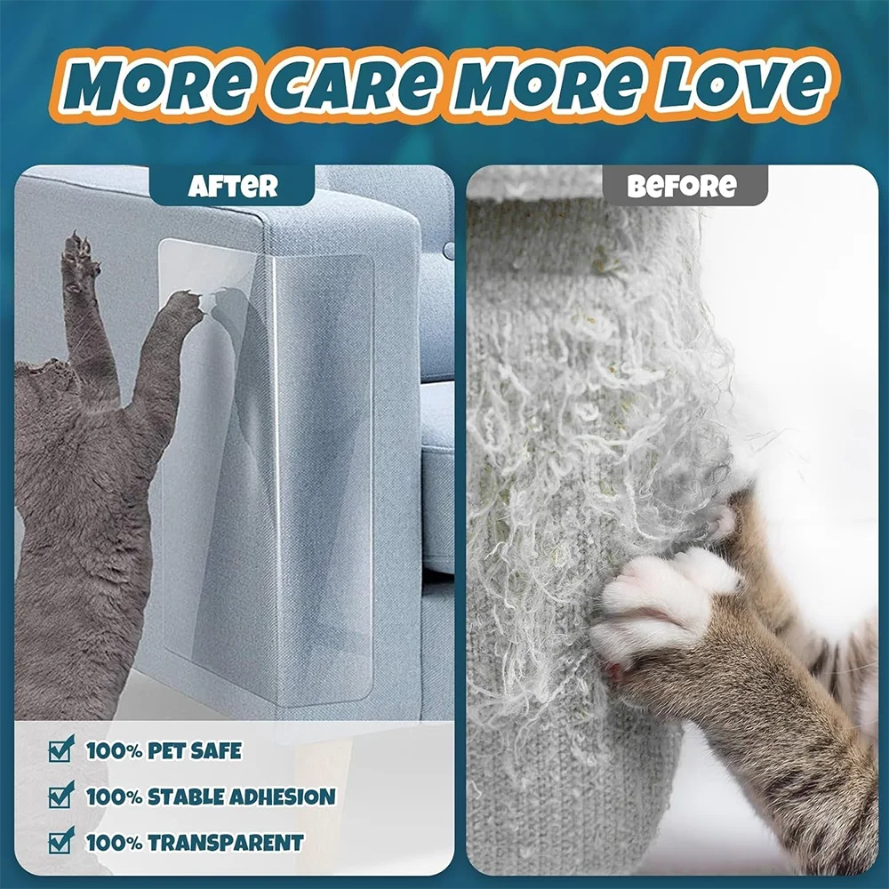 🐱 Ruban adhésif anti-griffures transparent pour chat – Protège canapé & meubles