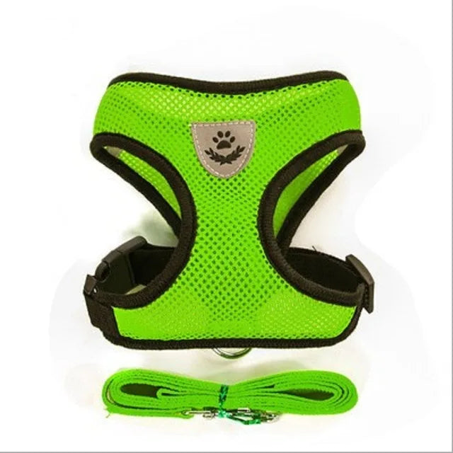 🐱🐶 Harnais réfléchissant pour chien & chat – Gilet respirant réglable avec laisse incluse