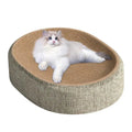 🐱 Griffoir Ovale 2-en-1 pour Chat – Sisal Naturel, Lit & Griffe | Protège Meubles