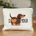 🏠 Trousse cosmétique saucisse cartoon – Pochette zippée originale & cadeau rigolo