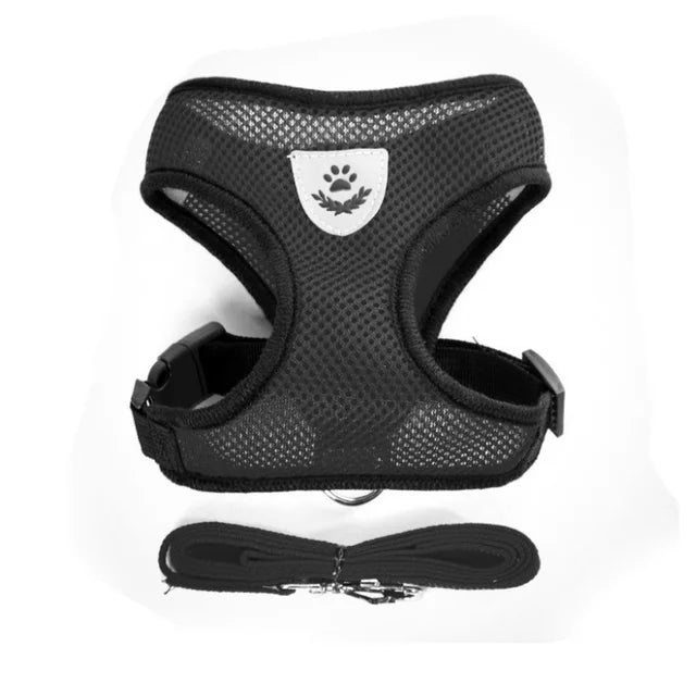 🐱🐶 Harnais réfléchissant pour chien & chat – Gilet respirant réglable avec laisse incluse