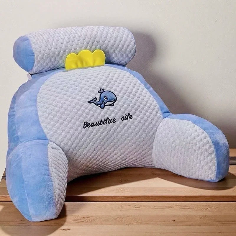 🏠 Coussin de Lecture Ergonomique en U – Support Lombaire, Lavable, Fait Main