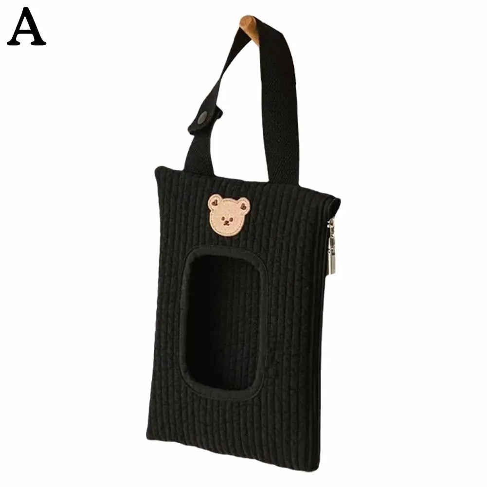 🏠 Sac à mouchoirs portable – Motif animal, idéal pour poussette & voiture