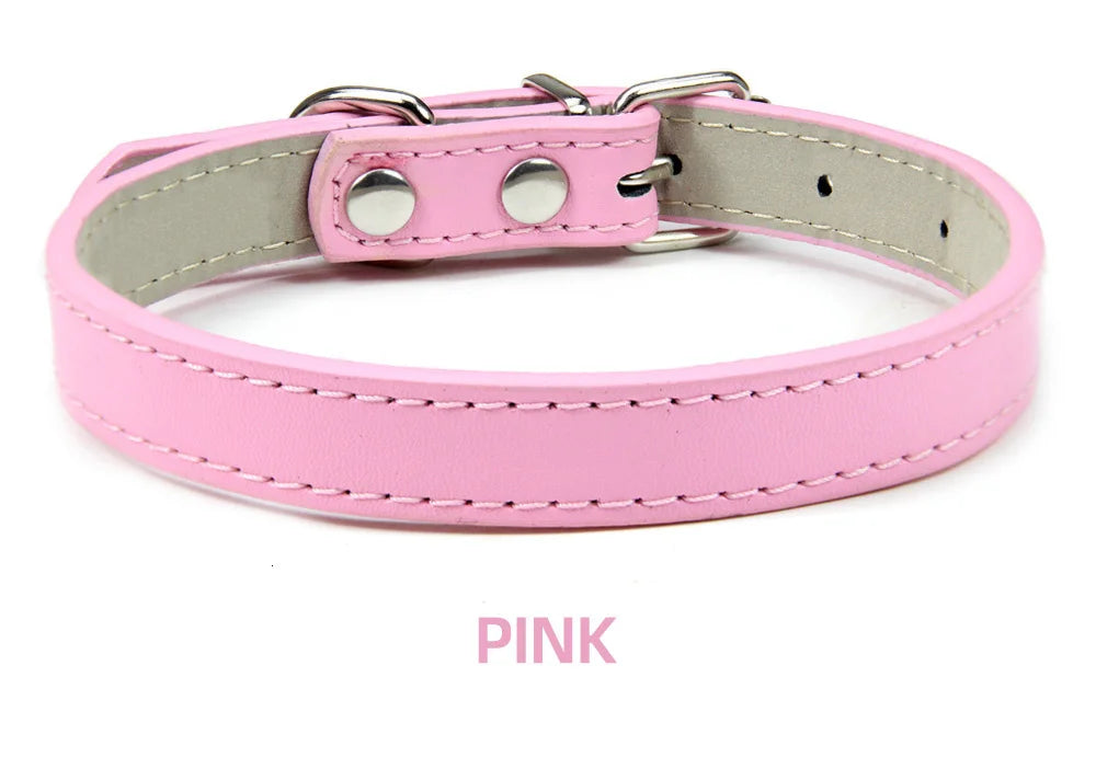 🐱🐶 Collier cuir souple ajustable pour chien & chat – Sécurité & confort toutes tailles