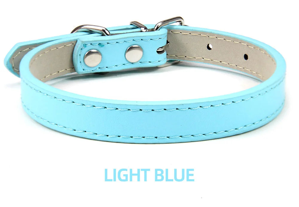 🐱🐶 Collier cuir souple ajustable pour chien & chat – Sécurité & confort toutes tailles