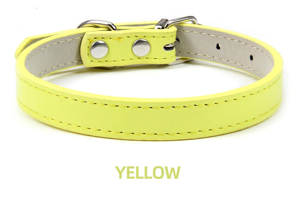🐱🐶 Collier cuir souple ajustable pour chien & chat – Sécurité & confort toutes tailles