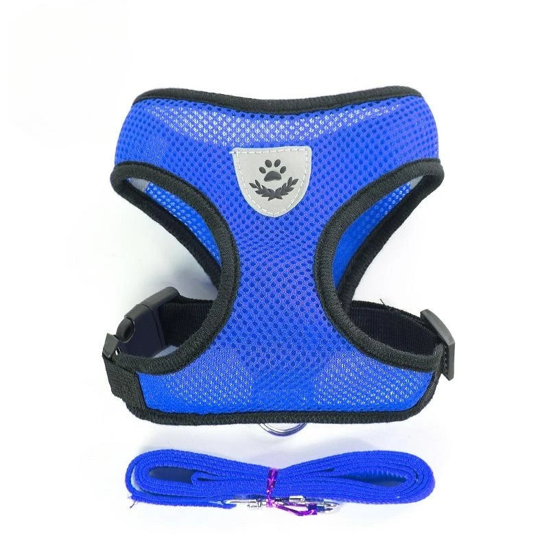 🐱🐶 Harnais réfléchissant pour chien & chat – Gilet respirant réglable avec laisse incluse
