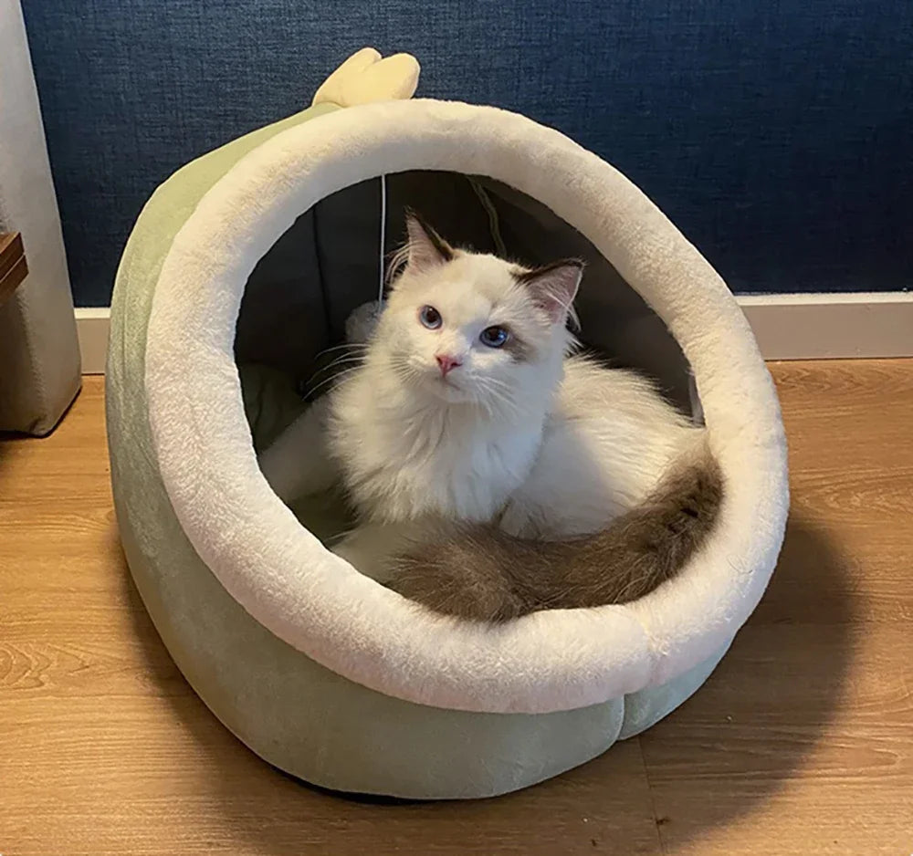 🐱 Coussin niche lavable pour chat & petit chien – Doux, chaud & confortable