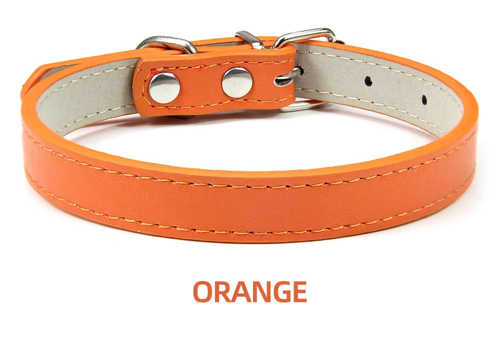 🐱🐶 Collier cuir souple ajustable pour chien & chat – Sécurité & confort toutes tailles