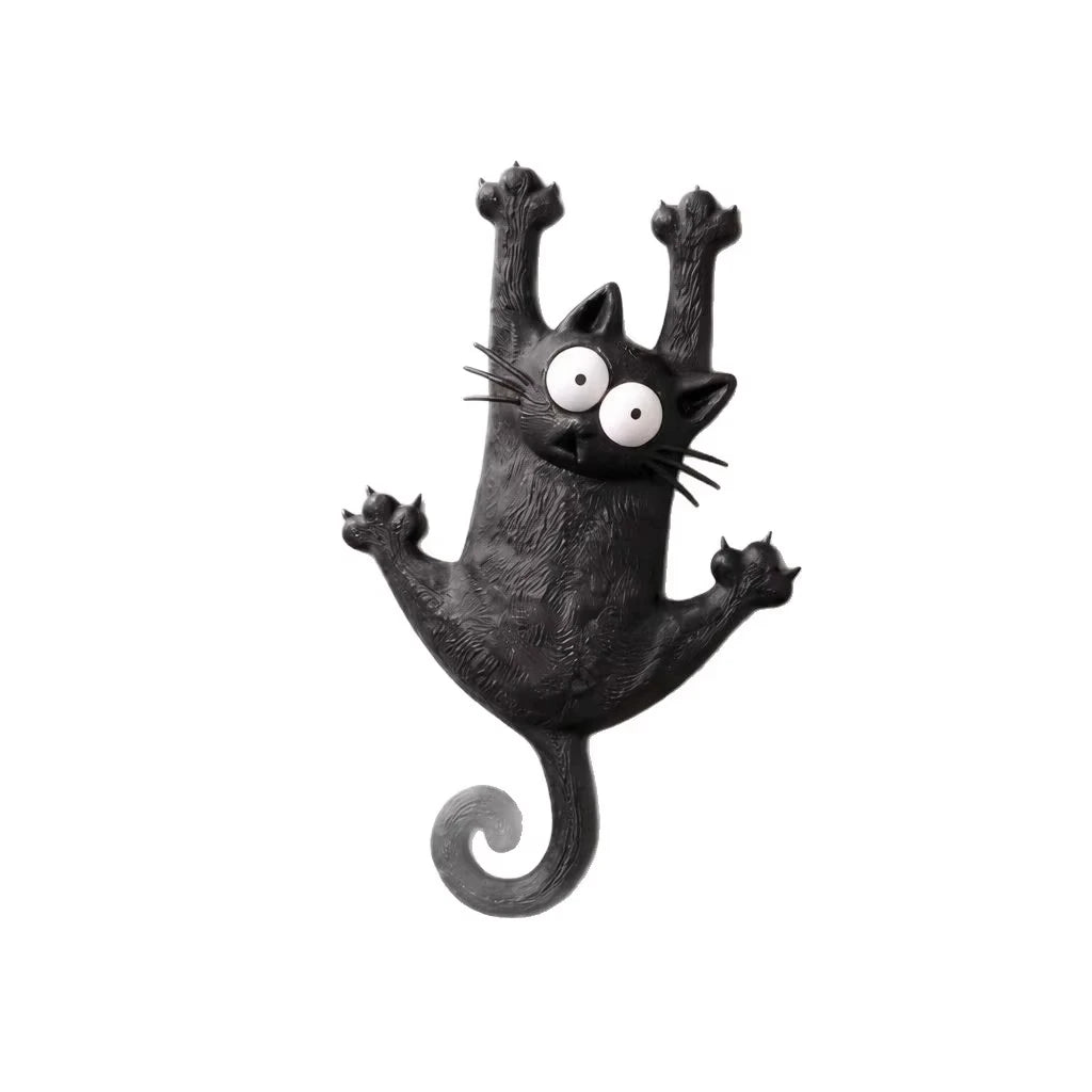 🏠 Magnet frigo chat rigolo « Hang In There » – Déco cuisine originale & cadeau amoureux des chats