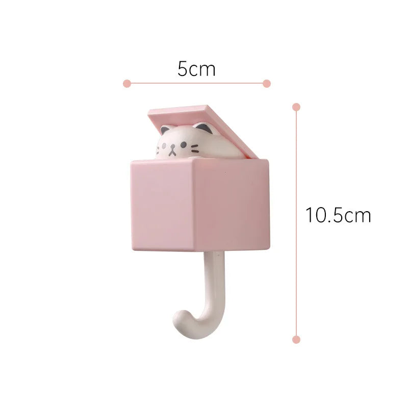 crochets muraux adhésifs en silicone en forme d’animaux mignons- dimensions