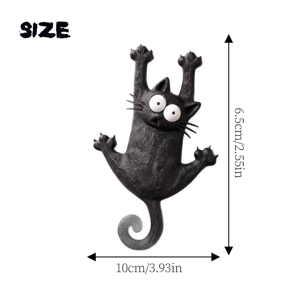 🏠 Magnet frigo chat rigolo « Hang In There » – Déco cuisine originale & cadeau amoureux des chats