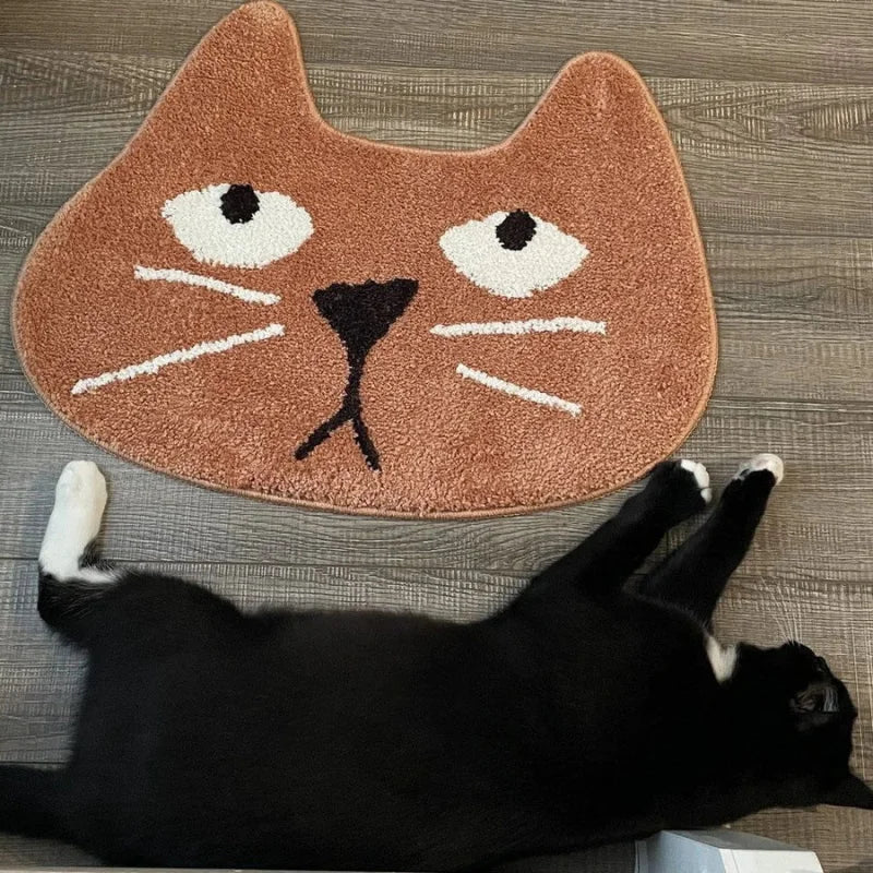 🏠 Tapis chat style persan – Absorbant, antidérapant & lavable | Déco maison
