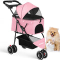 Poussette 3 roues pliable pour chien et chat — auvent en maille respirante, transport voyage