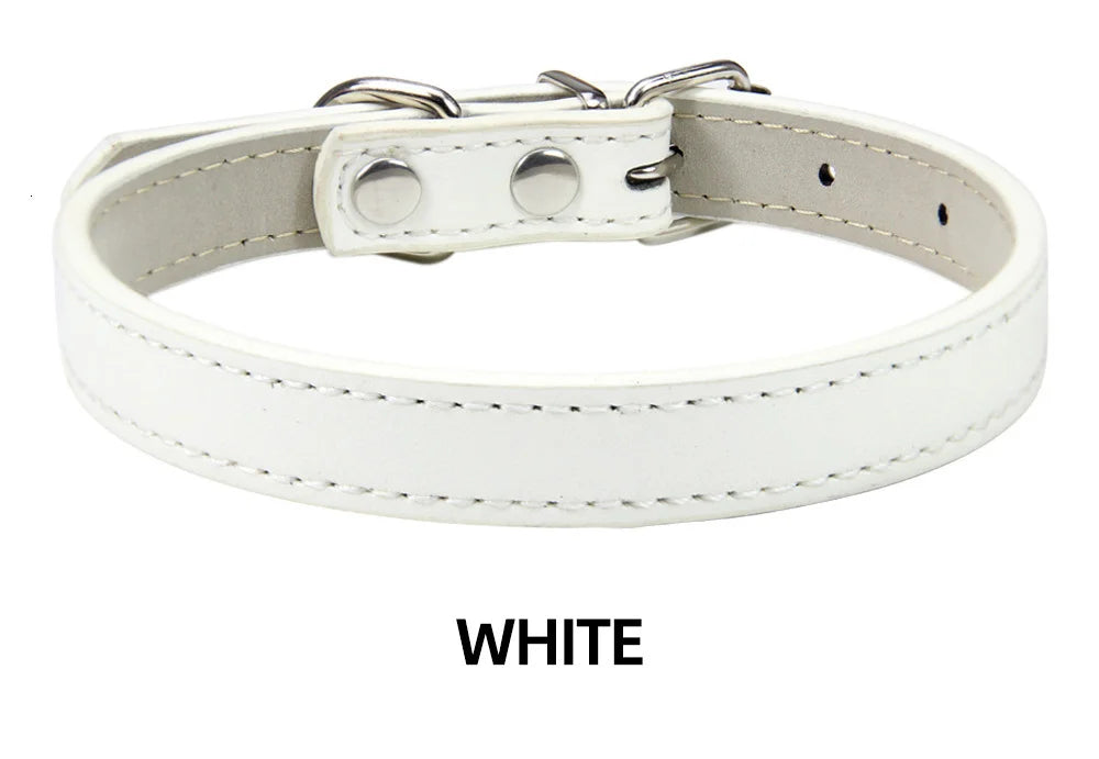 🐱🐶 Collier cuir souple ajustable pour chien & chat – Sécurité & confort toutes tailles