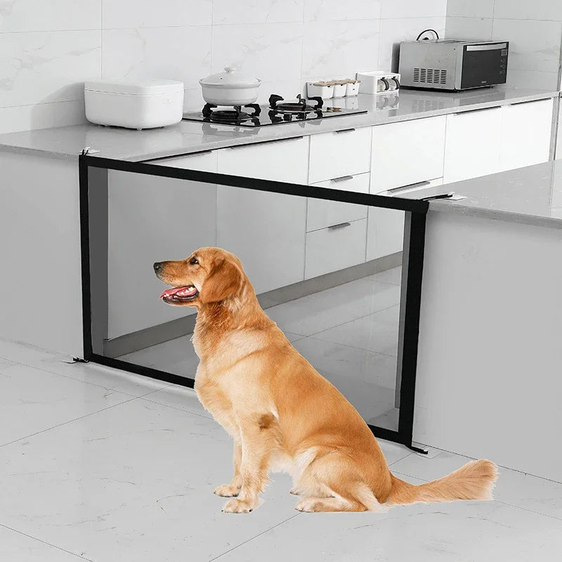Barrière de Sécurité Pliable pour Chien – Filet Respirant- vue protection cuisine